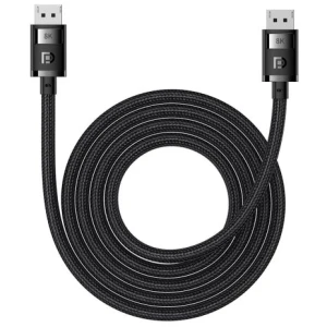 Baseus Video Cable Display Port High Definition Series 8K 60Hz Bi-Directional Cable 2m, Black (B00633706111-02)