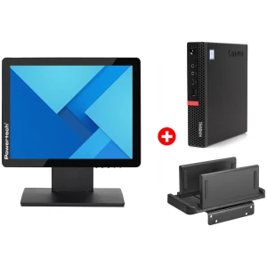 LENOVO PC ThinkCentre M720Q Tiny Refurbished Grade A Repainted, οθόνη αφής 15" & βάση PC
