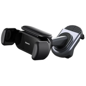 Baseus Car Mount T-Space Solar Electric Phone Holder (5.4 to 6.7 inch) Black (C40351300111-00) - Image 3