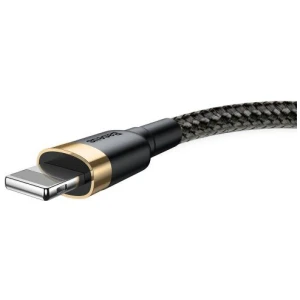 Baseus Lightning Cafule Cable 2A, 3m Gold/Black (CALKLF-RV1) - Image 3