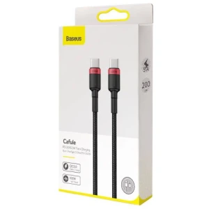 Baseus Type-C - Type-C cable Cafule PD2.0 100W Flash charging (20V 5A) 2m Red/Black (CATKLF-AL91)