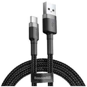 Baseus Type-C Cafule cable 2A, 3m Gray/Black (CATKLF-UG1) - Image 3
