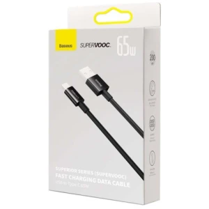 Baseus Type-C Superior Series SUPERVOOC 65W, 2m Black (CAYS001001)
