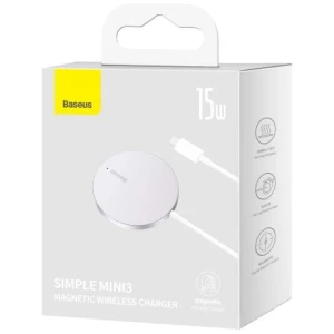 Baseus Wireless Charger Magnetic Simple Mini3, 15W Silver (CCJJ040012)