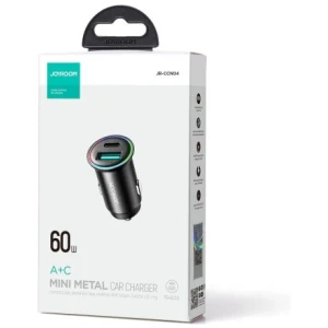 Joyroom Car Charger Mini, C+U, 60W, Black (JR-CCN04)