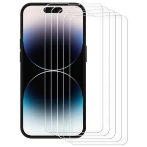 Joyroom iPhone 14 Pro Knight Full Screen Tempred Glass 9H, 2.5D, Set (5pcs) Transparent (JR-DH06) - Image 3