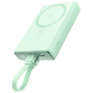 Joyroom Power Bank Magnetic Wireless charging, MagSafe 15W, C+Lightning. PD 20W, 10000 mAh with Type-C - Lightning cable, Green (JR-PBM01) - Image 3