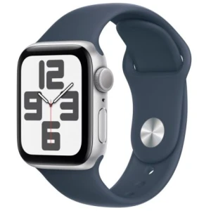 Apple Watch SE (2024) GPS 40mm Silver Alu Case, Denim Sport Strap S/M EU MXEC3