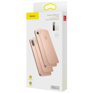Baseus iPhone Xs 0.3 mm Full coverage curved T-Glass rear Protector White(SGAPIPH58-BM02)