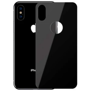 Baseus iPhone Xs Max 0.3 mm Full coverage curved T-Glass rear Protector Black (SGAPIPH65-BM01) - Image 3