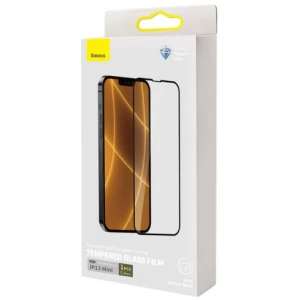 Baseus iPhone 13 mini 0.4 mm CW-HY Full-screen, Full-glass, Corning Tempered Glass (2pcs/pack+Pasting Artifact) Black (SGQP040001)
