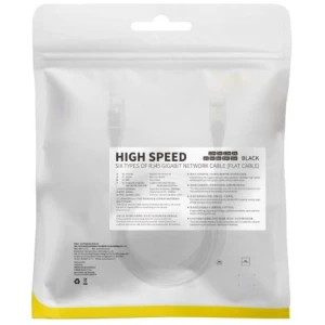 Baseus Network Cable High Speed (CAT6) of RJ45 (flat cable) 1 Gbps, 2m Black (WKJS000101) - Image 3