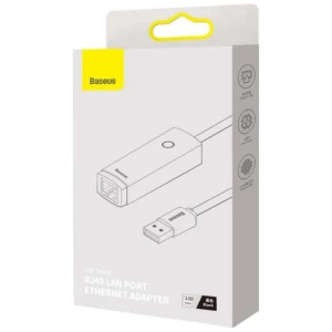 Baseus Network Adapter Lite Series Ethernet Adapter USB-A to RJ45 LAN Port (100Mbps) Black (WKQX000001)