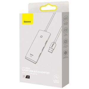 Baseus HUB Lite Series 4-in-1 adapter (USB-A to 4xUSB-A 3.0) cable 0.25m, Black (WKQX030001) - Image 2