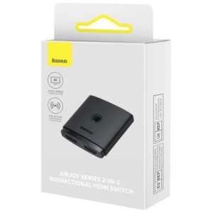 Baseus AirJoy 2-in-1, 4K, 60Hz, Bi-directional HDMI adapter, Black (B01331105111-00)