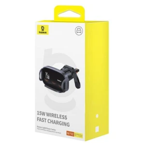 Baseus Car Charger LightChaser Series Inductive 15W holder for Air Vent, Black (BS-CM029)