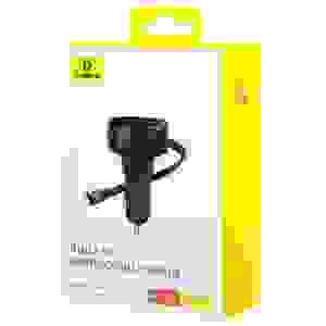 Baseus Car Charger Enjoyment Pro Fast Charger Type-C female, Lightning male (0.75m) Built-in Retractable Cable,55W Black EU (C00057803111-00)