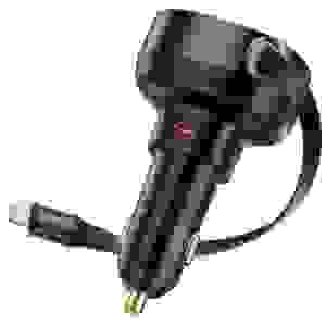 Baseus Car Charger Enjoyment Pro Fast Charger Type-C female, Lightning male (0.75m) Built-in Retractable Cable,55W Black EU (C00057803111-00) - Image 3