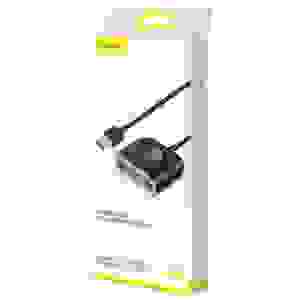 Baseus HUB Square round 4in1 USB Adapter USB3.0*1 + USB2.0*3 1m Black (CAHUB-AY01) - Image 2