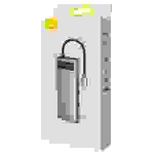 Baseus HUB Metal Gleam Series 9-in-1 Multifunctional (Type-C to 3x USB3.2/PD 100W/VGA Full HD 60Hz/HDMI 4K/TF+SD card/ RJ45) Space Gray (CAHUB-CU0G)
