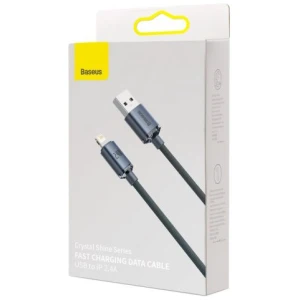 Baseus Lightning Crystal Shine Cable Series Fast Charging Data Cable 2.4A 2m Black (CAJY000101)