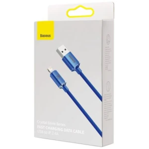 Baseus Lightning Crystal Shine Cable Series Fast Charging Data Cable 2.4A 2m Blue (CAJY000103)