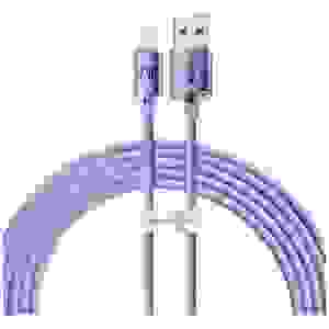 Baseus Lightning Crystal Shine Cable Series Fast Charging Data Cable 2.4A 2m Purple (CAJY000105) - Image 3