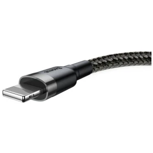 Baseus Lightning Cafule Cable, 2A, 3m Gray/Black (CALKLF-RG1) - Image 3