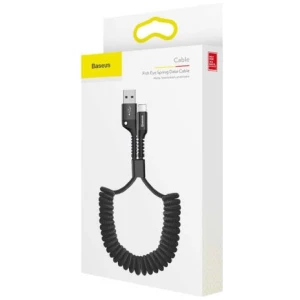 Baseus Lightning Fish eye Spring Data Cable 2A 1m Black (CALSR-01)