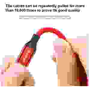 Baseus Lightning Yiven Apple Cable 2A 1.8m Red (CALYW-A09) - Image 3
