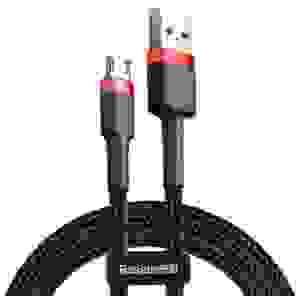 Baseus Micro USB Cafule Cable 1.5A 2m Red + Black (CAMKLF-C91) - Image 3