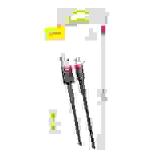 Baseus Micro USB Cafule Cable 1.5A 2m Red + Black (CAMKLF-C91) - Image 2