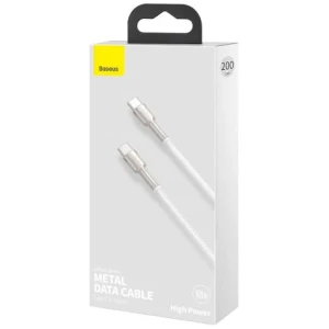 Baseus Type-C - Type-C cable Cafule Series Metal Fast charge/data 100W (20V/5A) 2m White (CATJK-D02)