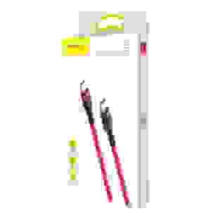 Baseus Type-C - Type-C Cafule Cable PD 2.0, QC 3.0, 60W, 3A, 1m, Red (CATKLF-G09)