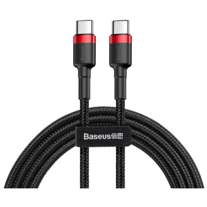 Baseus Type-C - Type-C cable Cafule PD2.0 60W Flash charging (20V 3A) 1m Red/Black (CATKLF-G91) - Image 3
