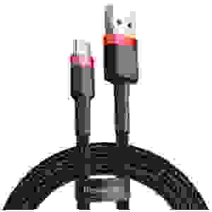 Baseus Type-C Cafule cable 2A, 3m Red/Black (CATKLF-U91) - Image 3
