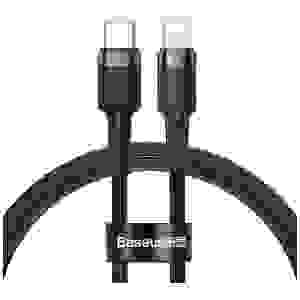 Baseus Type-C - Lightning Cafule Cable Durable Nylon Braided QC3.0 18W 1m Black/Gray (CATLKLF-G1) - Image 3