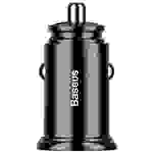 Baseus Car Charger Circular Plastic A+A Dual Quick Charge 3.0 30W Black (CCALL-YD01) - Image 3