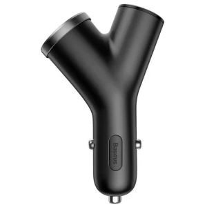 Baseus Car Charger Y-type dual USB + cigarette lighter extended, 3.4A, Black (CCALL-YX01) - Image 3