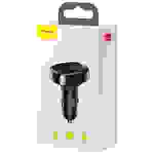 Baseus Car Charger Bluetooth FM Transmitter S-09A, BT. 4.2, 10m Range, 2x USB-A 3.4A, Micro SD card Reader, Black (CCMT000001)
