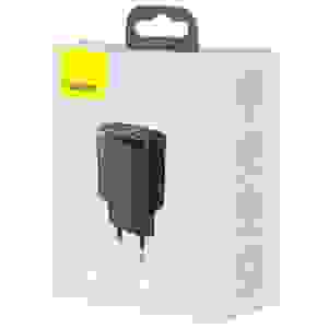 Baseus Travel Charger Compact Quick Charger U+C 20W EU Black (CCXJ-B01)