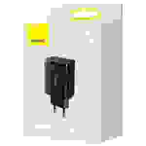 Baseus Travel Charger Compact wall Charger U+U+U, 17W EU black (CCXJ020101)