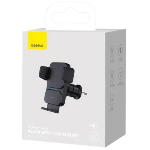 Baseus Car Mount Wireless Charger Wisdom Auto Alignment Air Outlet base QI 15W Black (CGZX000001) - Image 2