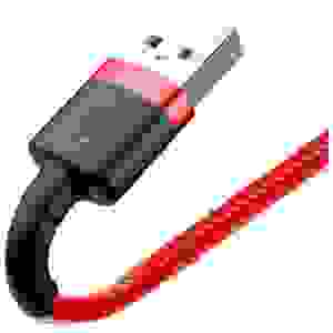 Baseus Lightning Cafule Cable 2.4A 0.5m Red + Red (CALKLF-A09) - Image 3