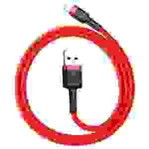 Baseus Lightning Cafule Cable 2.4A 0.5m Red + Red (CALKLF-A09) - Image 2