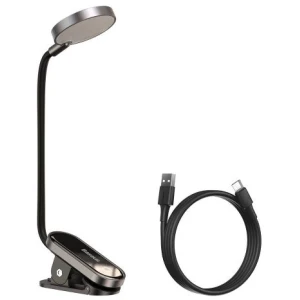 Baseus Home Comfort Reading Mini Clip Lamp + charing cable, 400 mAh, 4000K, 3W Dark Gray (DGRAD-0G) - Image 3