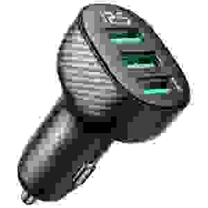 Joyroom Car Charger with Digital Display, U+U+U, 17W, Black (JR-CCD03) - Image 3