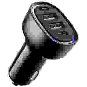 Joyroom Car Charger U+U+C+C, 2xQC 3.0, 2xPD, 70W, RGB, Black (JR-CL29) - Image 3