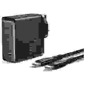 Joyroom Travel Charger GaN Fast Charger (UK) C+C+C+U, 140W, with Type-C to Type-C, PD 240W cable (1,2m) Black EU (JR-TCG05UK) - Image 3