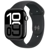 Apple Watch Series 10 GPS 42mm Jet Black Alu Case, Black Sport Band S/M EU MWWE3